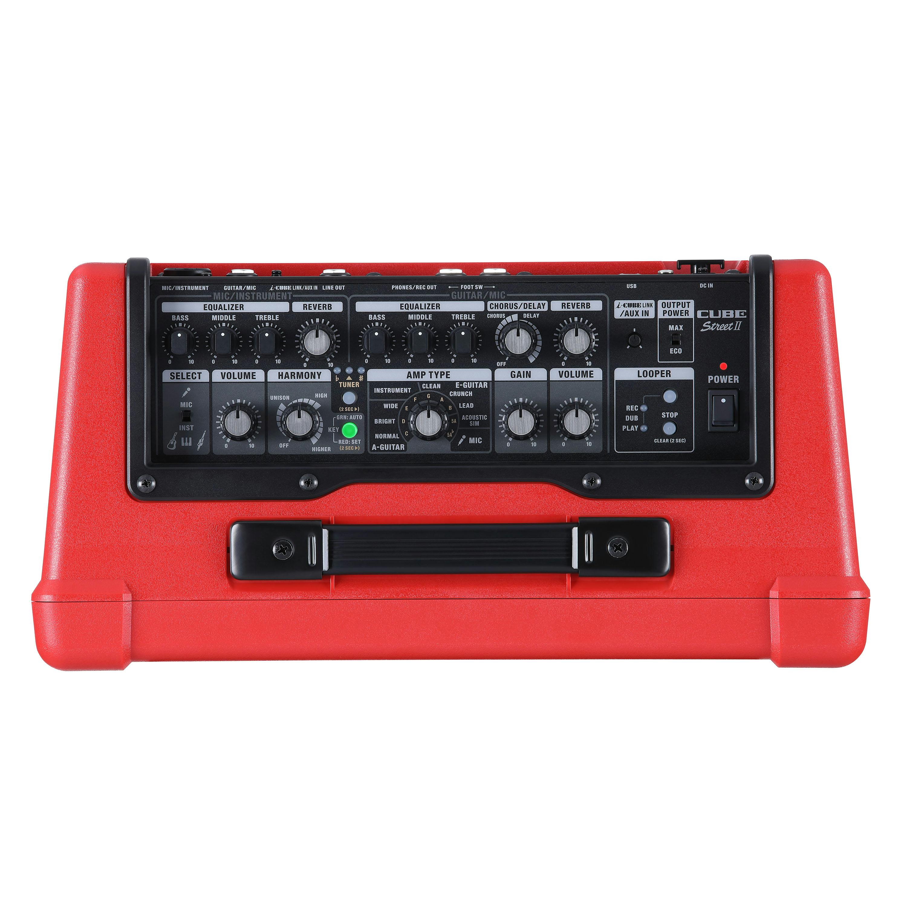 Boss CUBE Street II Battery-Powered Stereo Amp in Red - Andertons 