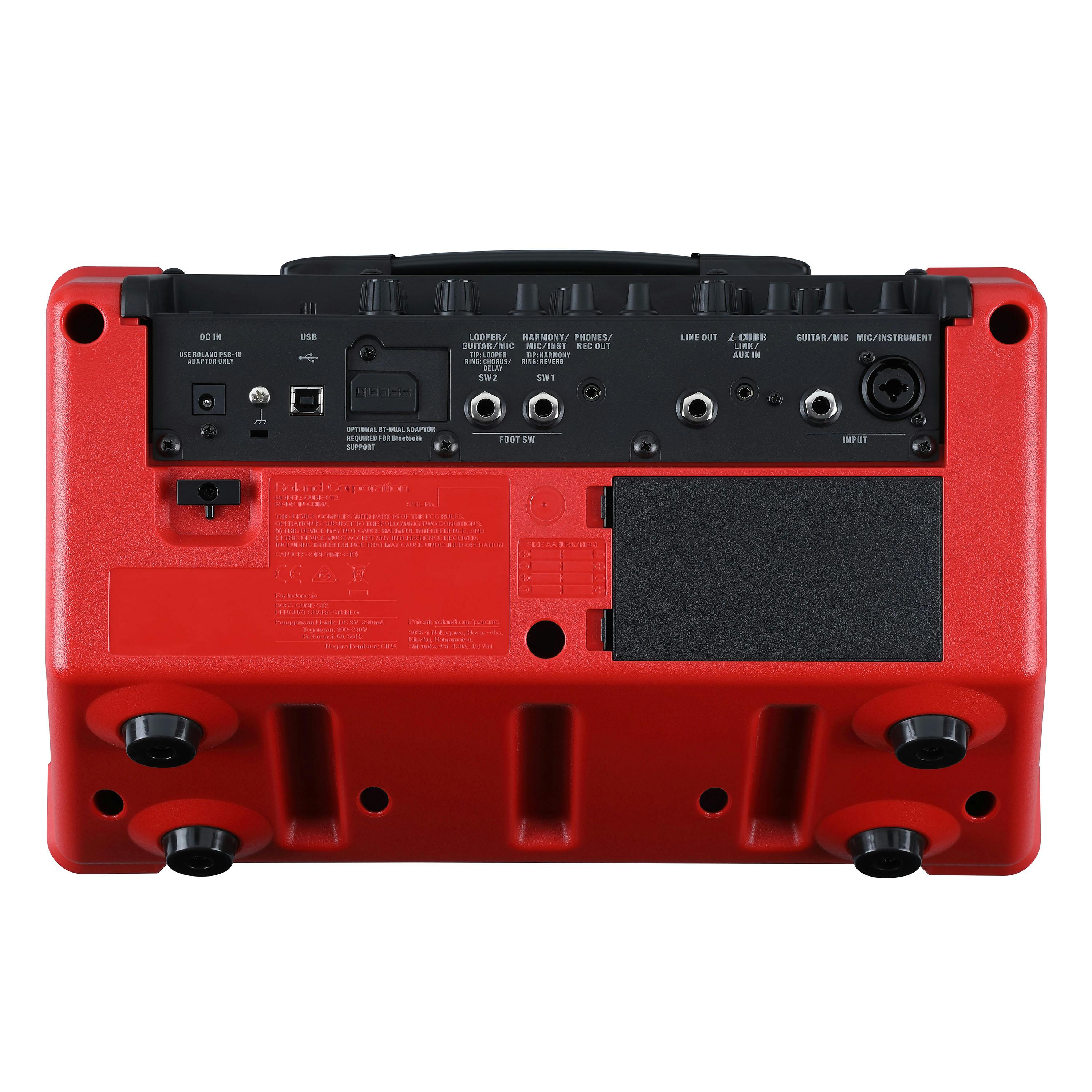 Boss CUBE Street II Battery-Powered Stereo Amp in Red - Andertons