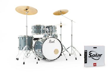 Pearl Roadshow 5 piece kit (10 x 7 Tom, 12 x 8 Tom, 14 x 14 Floor tom, 20 x 16 Bass drum, 14 x 5 Snare) in Charcoal Metallic
