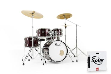 Pearl Road Show Bebop 18 Kit in Red With Sabian Cymbals