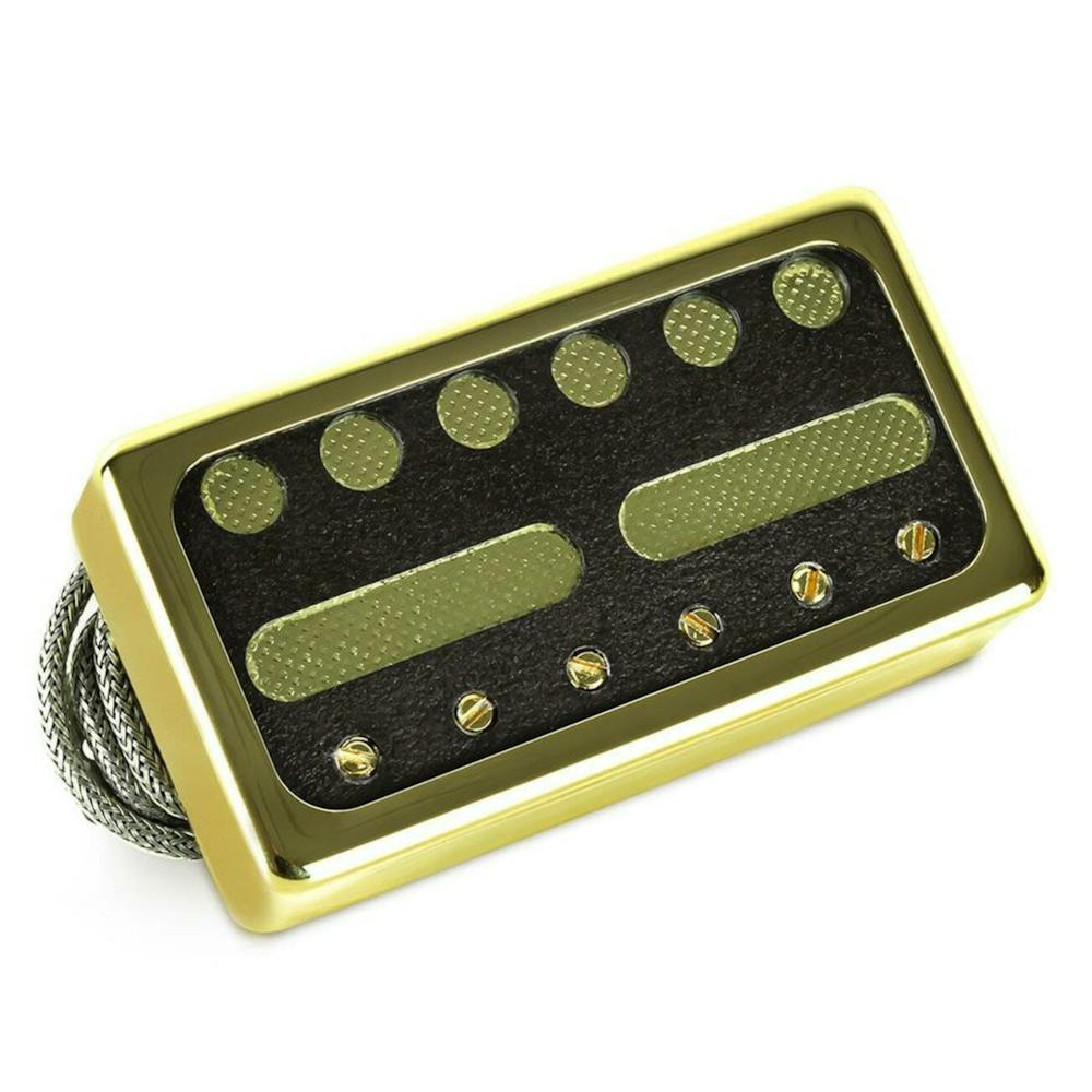 Lollar Pickups Novel Foil Middle Pickup in Gold with Black Inserts and Gold Foil