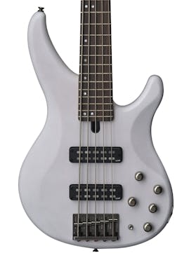 Yamaha TRBX505 5 String Bass Guitar in Translucent White