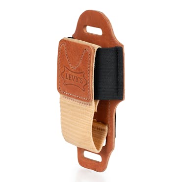 Levy Accessories Leather Wireless Transmitter Holder in Tan