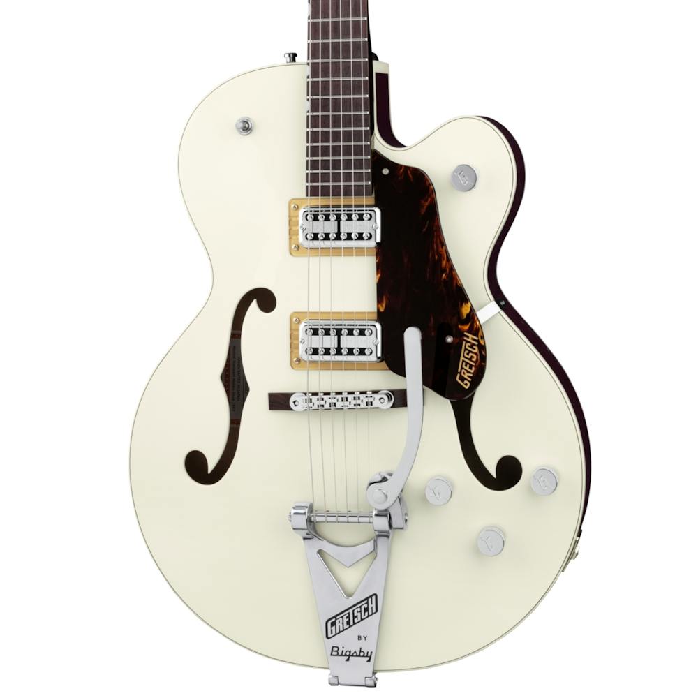 Gretsch G6118T Players Edition Anniversary in Two-Tone Vintage White and Walnut Stain