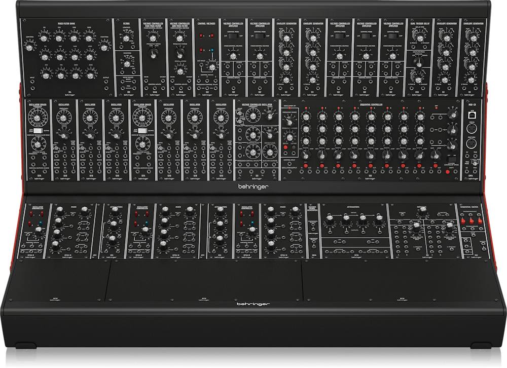 Behringer SYSTEM 55 - Modular Synthesizer with 38 Modules, Midi-to-CV Converter & EURORACK GO Case