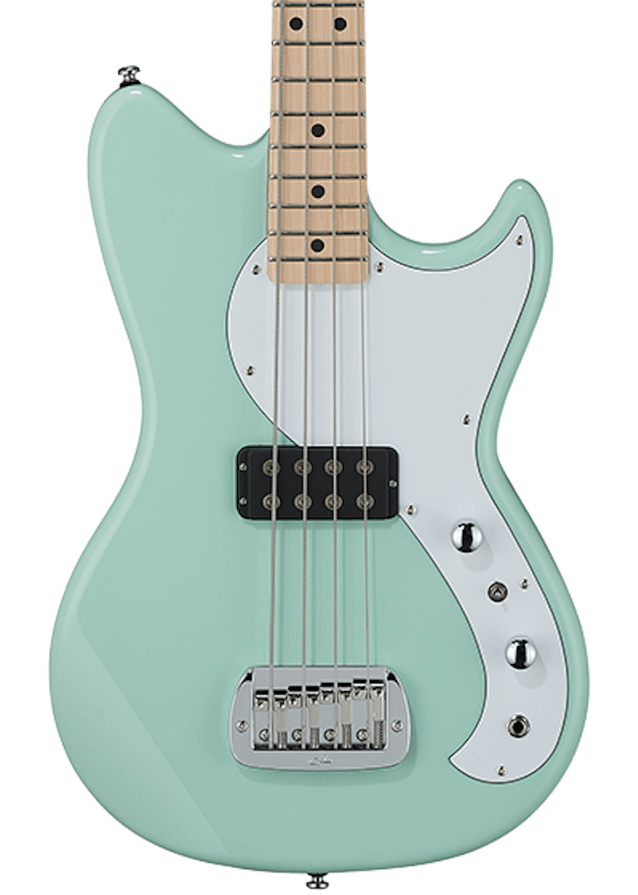 G&L Tribute Fallout Short-Scale Bass Guitar in Surf Green