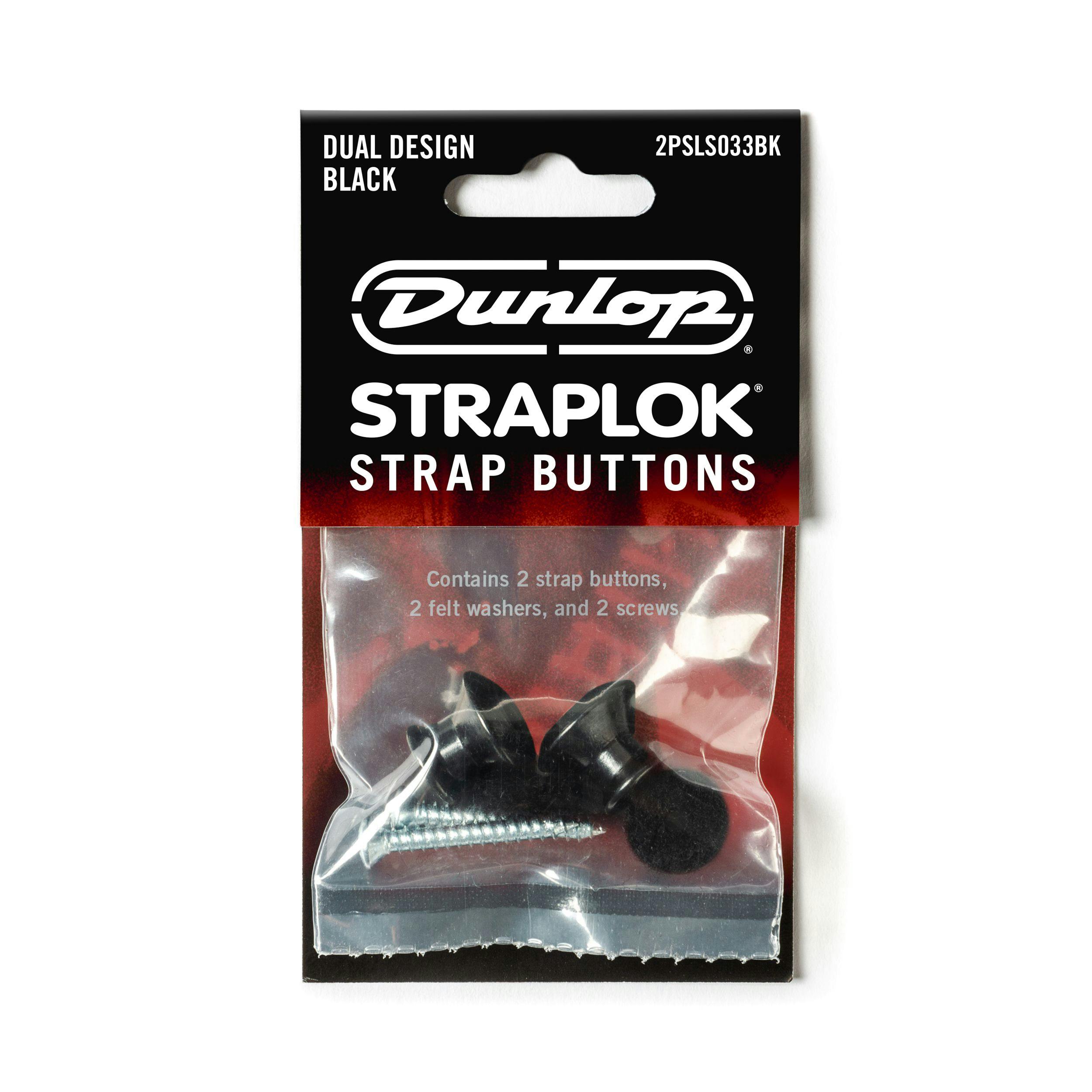 Dunlop Straplok Dual Design in Black Andertons Music Co.