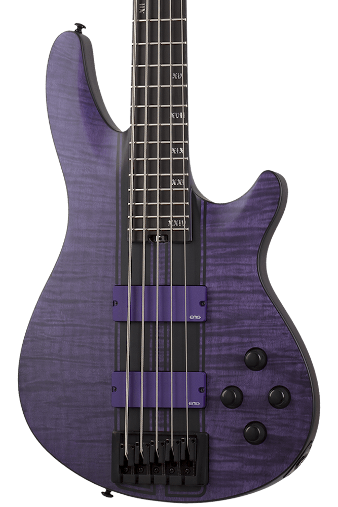 Schecter C-5 GT Bass in Satin Trans Purple