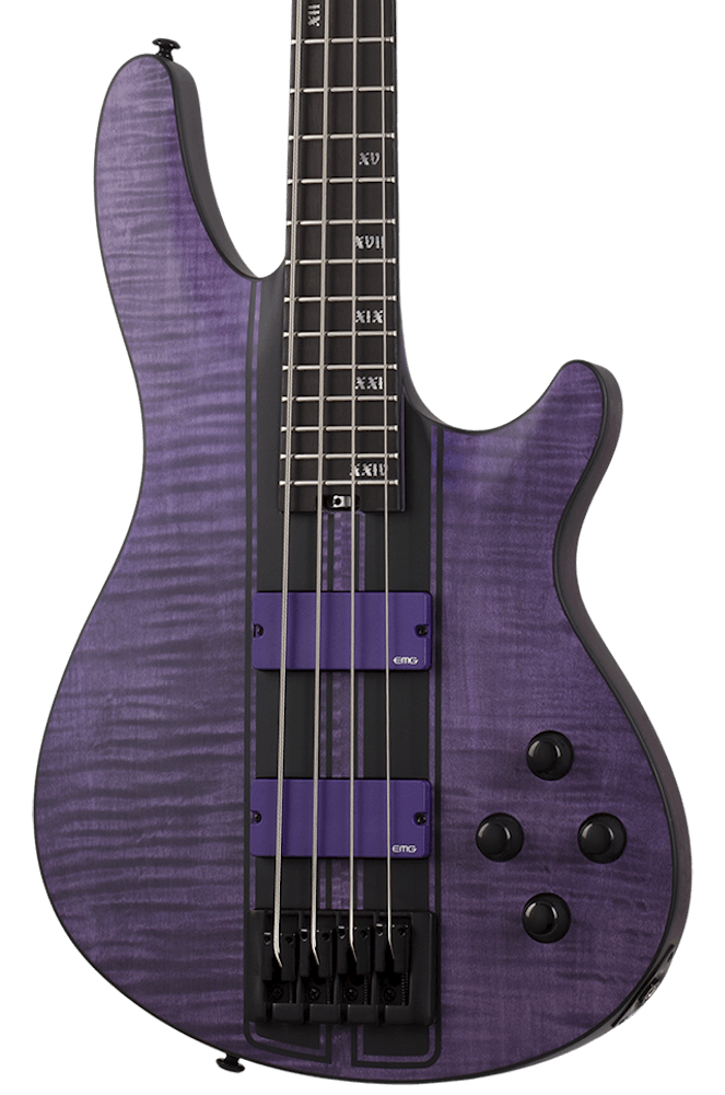 Schecter C-4 GT Bass in Satin Trans Purple