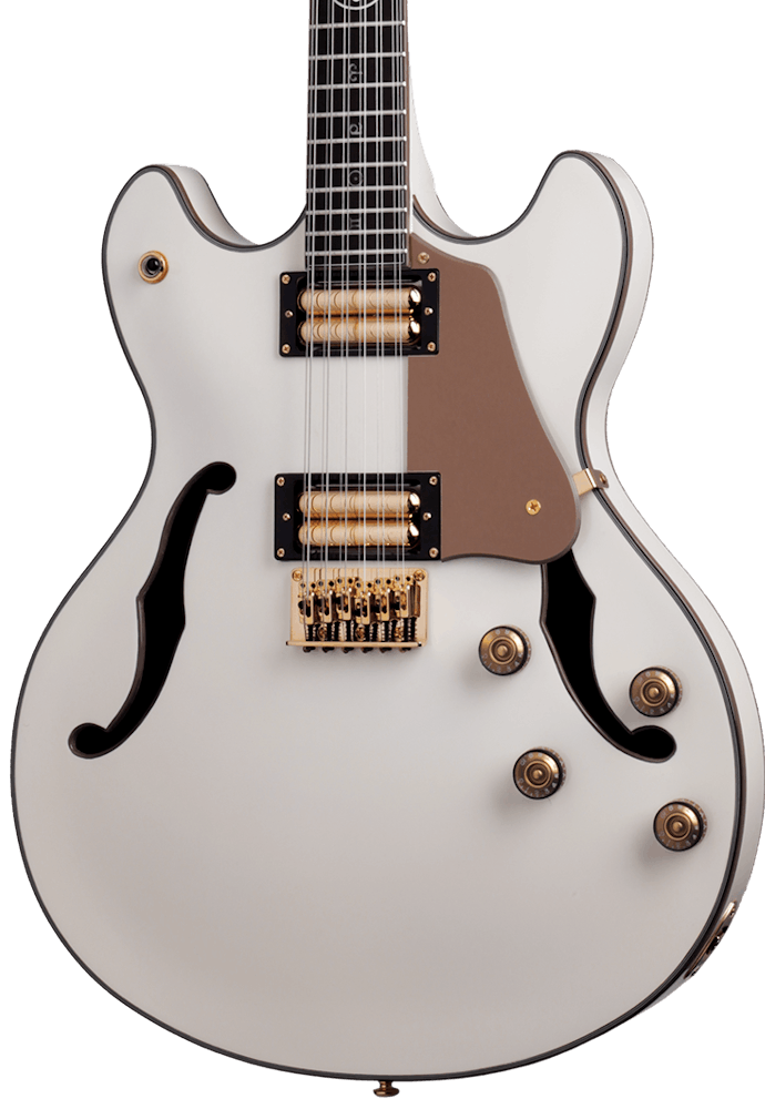 Schecter Wayne Hussey Corsair-12 electric guitar in Ivory