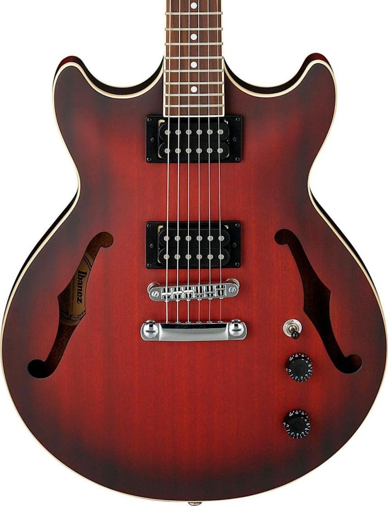 Ibanez AM53-SRF Electric Guitar In Sunset Red Flat