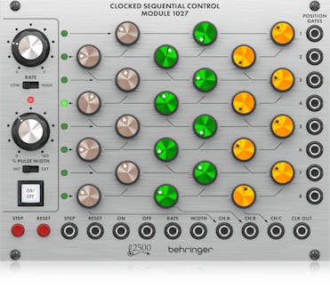 Behringer Clocked Sequential Control Module 1027 - 2500 Series 8-Position Step Sequencer Module for Eurorack