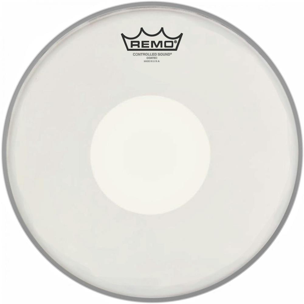 Remo 13" Controlled Sound Coated Snare Head with White Dot on the Bottom