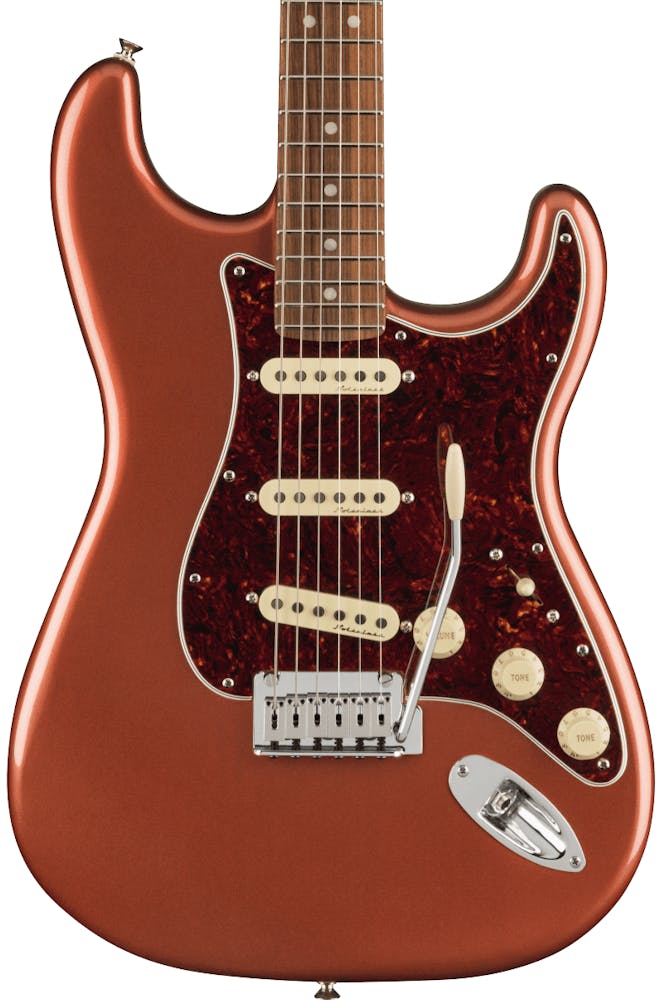 Fender Player Plus Stratocaster Electric Guitar in Aged Candy Apple Red