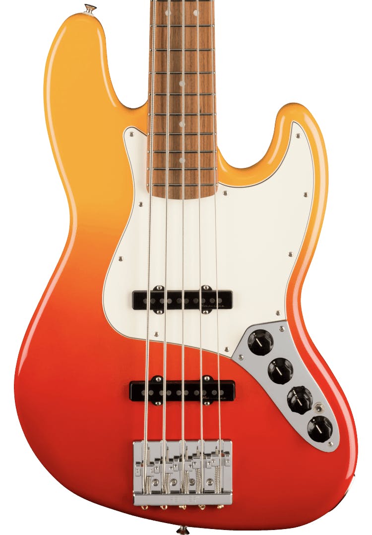 Fender Player Plus 5-String Jazz Bass V in Tequila Sunrise Red/Orange -  Andertons Music Co.
