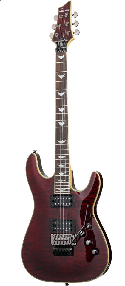 Schecter Omen Extreme 6 FR Electric Guitar in Black Cherry 