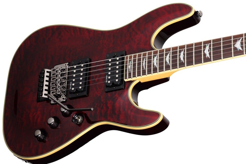 Schecter Omen Extreme 6 FR Electric Guitar in Black Cherry