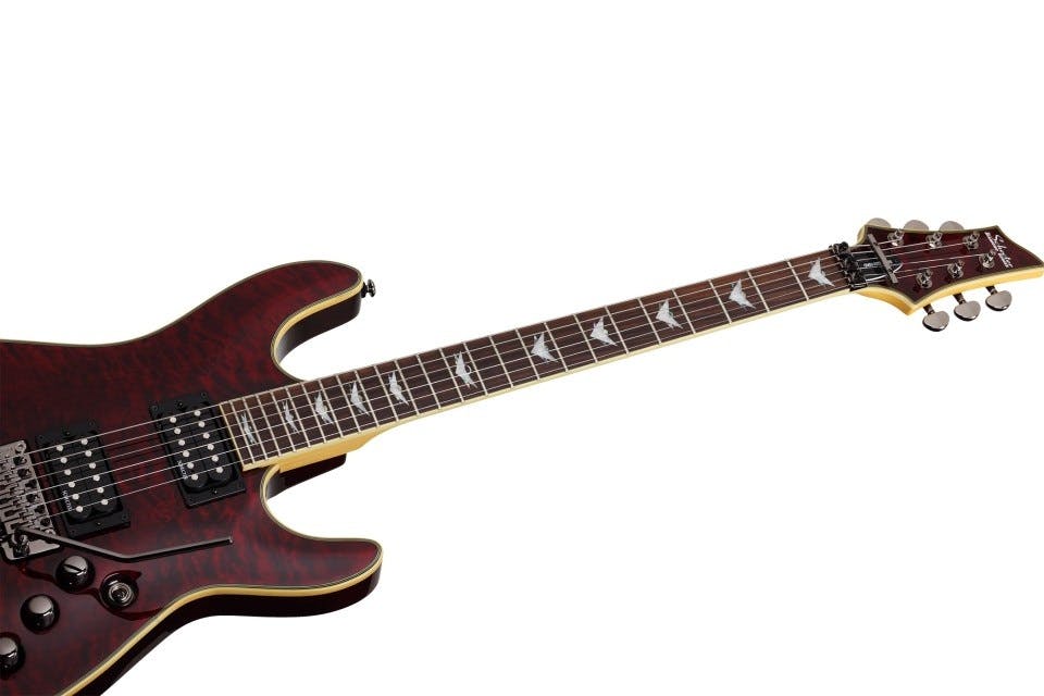 Schecter Omen Extreme 6 FR Electric Guitar in Black Cherry 