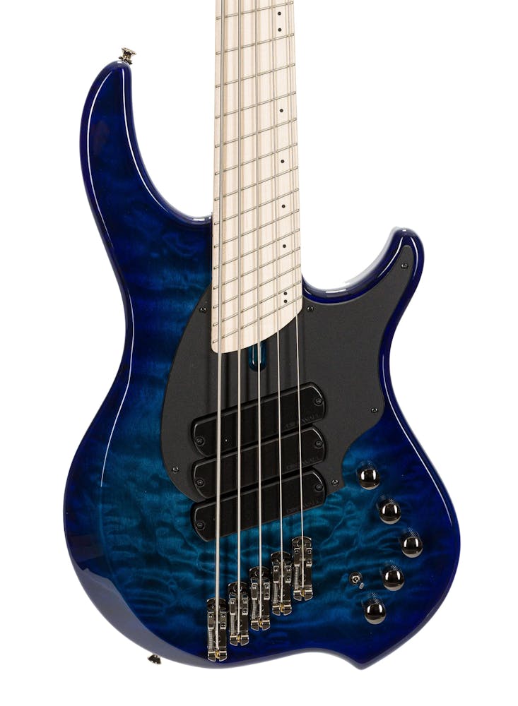 Dingwall Combustion 5-String Bass in Indigo Burst with Quilted Maple Top & Maple Fingerboard