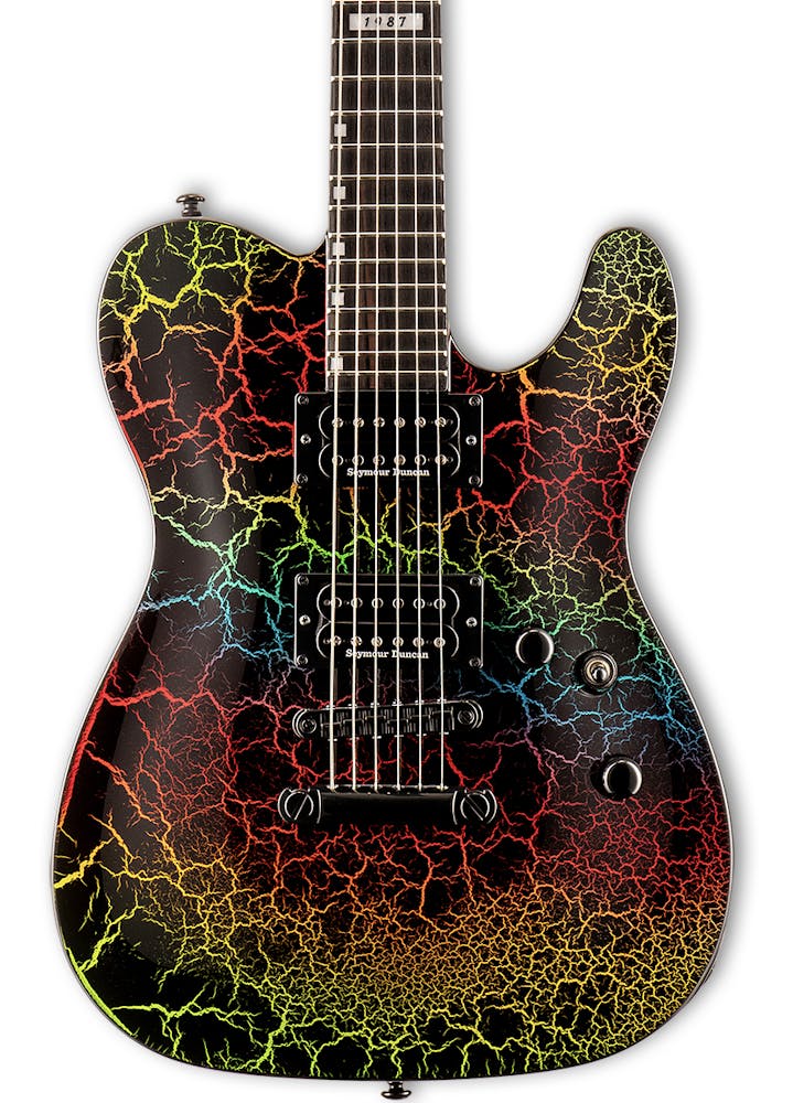 ESP LTD Eclipse NT '87 Series Electric Guitar in Rainbow Crackle