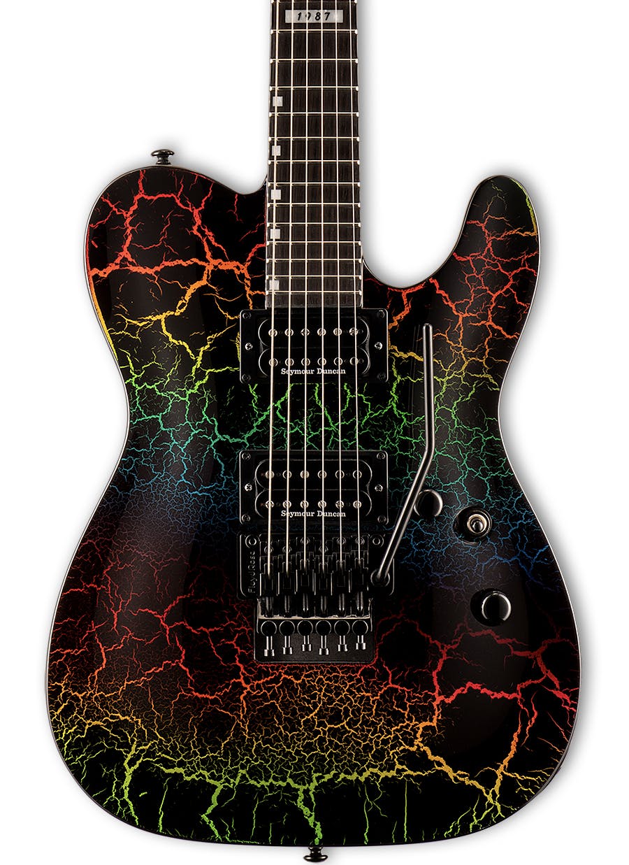 ESP LTD Eclipse '87 Series Electric Guitar in Rainbow Crackle - Andertons  Music Co.