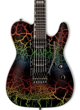ESP LTD Eclipse '87 Series Electric Guitar in Rainbow Crackle