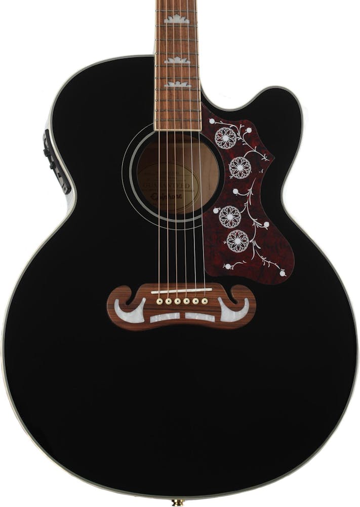 Epiphone J-200 EC Studio Electro Acoustic Guitar in Black