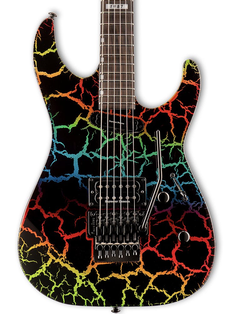 ESP LTD Mirage Deluxe '87 Series Electric Guitar in Rainbow Crackle