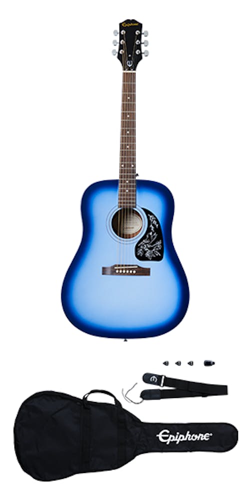Epiphone Starling Dreadnought Acoustic Player Pack in Starlight Blue