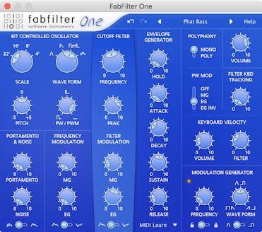 FabFilter One Simple Synthesiser Plugin