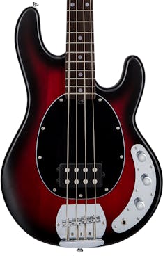 Sterling by Music Man StingRay Ray4 Bass in Ruby Red Burst Satin