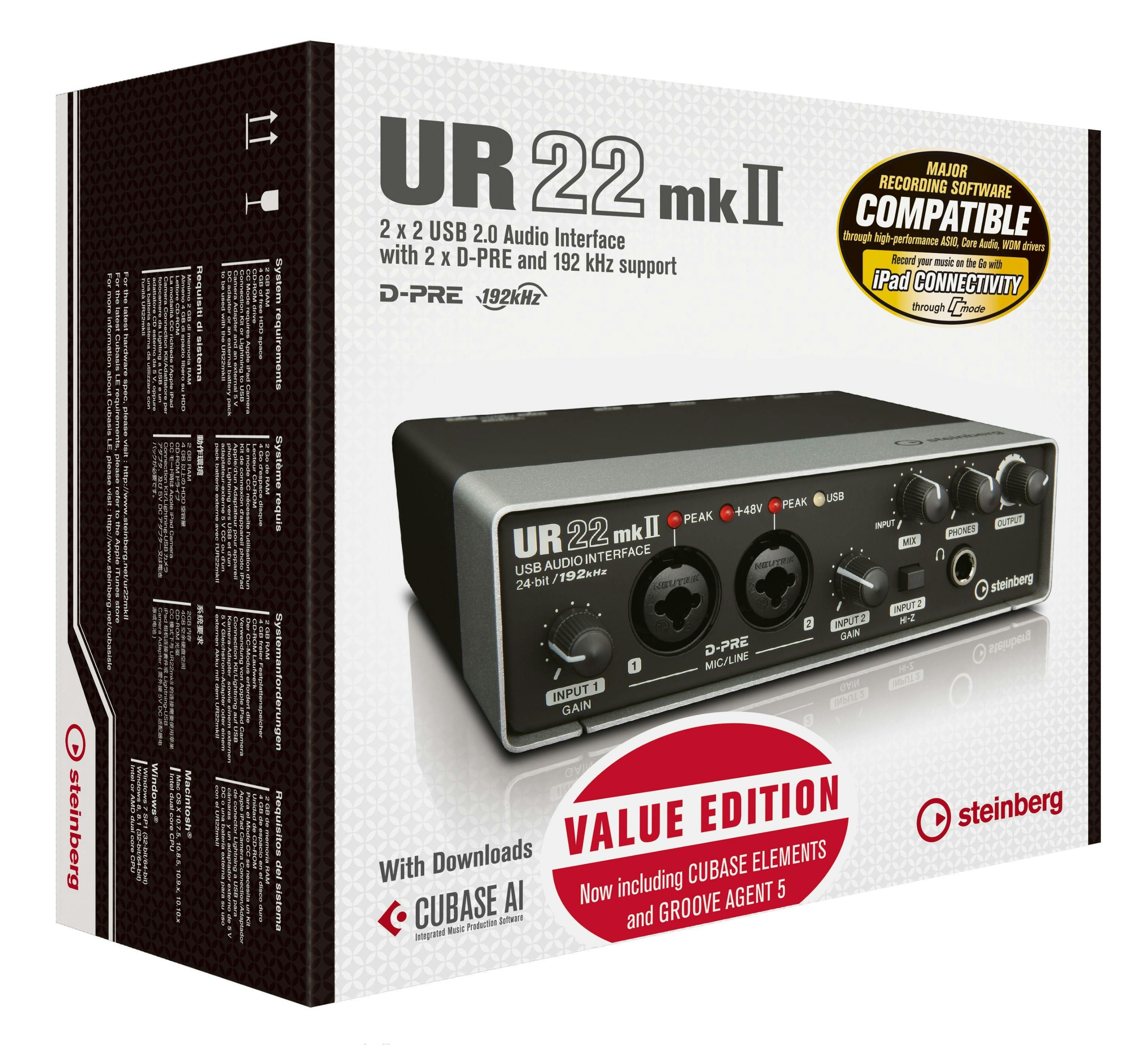Groove　Cubase　Music　MkII　Edition　Value　with　Steinberg　Agent　Andertons　UR22　Elements　Co.