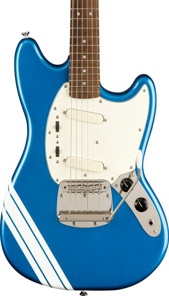Squier FSR Classic Vibe 60s Competition Mustang in Lake Placid Blue with Olympic White Stripes
