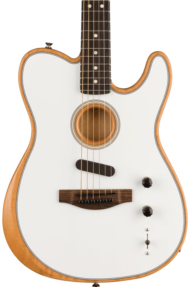 Fender Acoustasonic Player Telecaster Acoustic/Electric Guitar in Arctic White