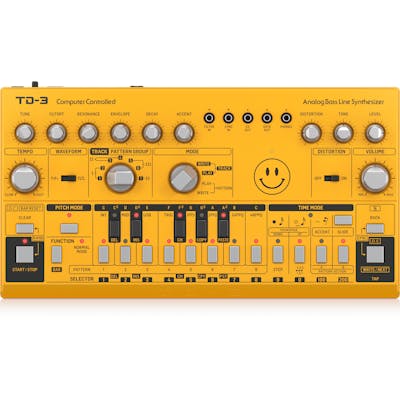 Behringer TD-3 Analog Bass Line Synth in Yellow