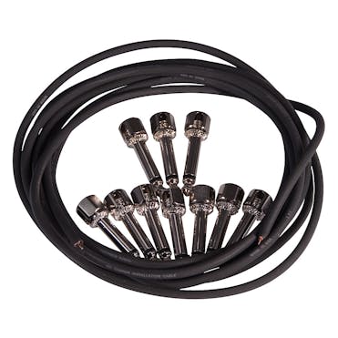 Evidence Audio SIS and Monorail Kit Stealth Black Large with 10ft Black Cable and 10 Black Plugs