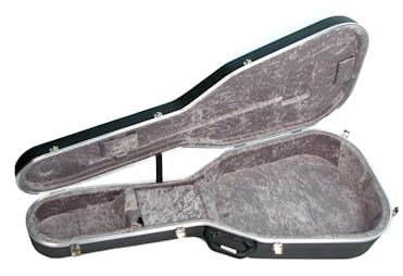 Hiscox Standard Acoustic guitar case in black and silver