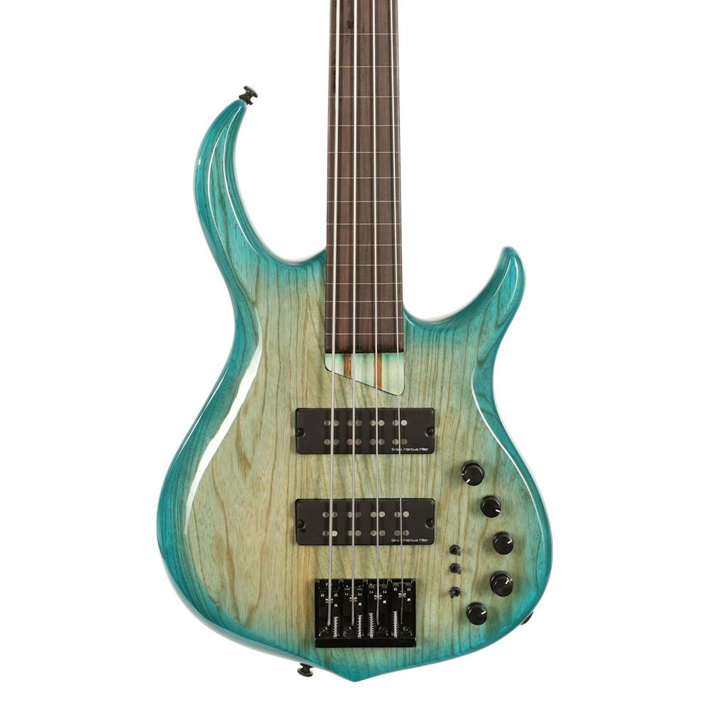 Sire Version 2 Updated Fretless Marcus Miller M5 Swamp Ash 4 String in Trans Blue