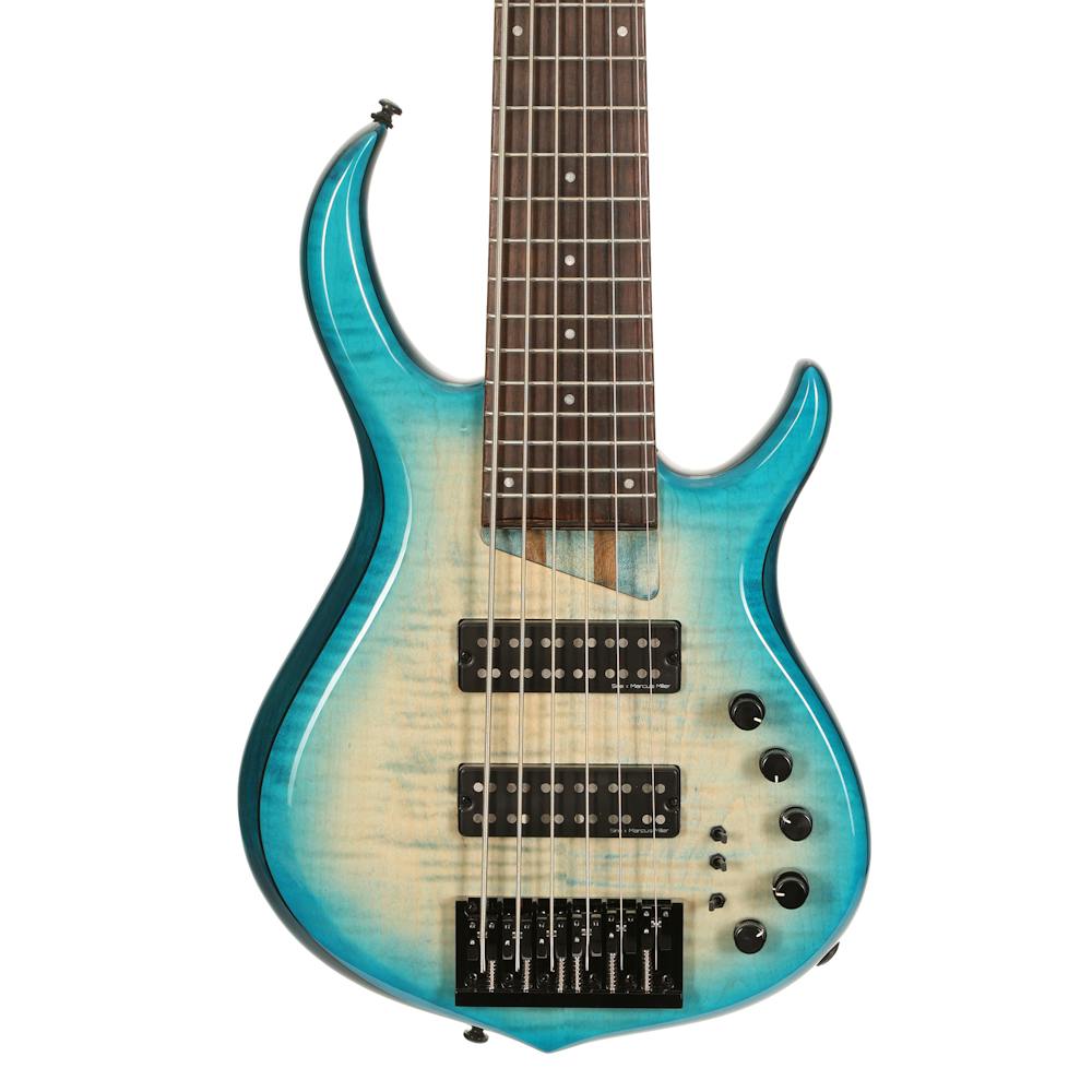 Sire Version 2 Updated Marcus Miller M7 Alder 6-String Bass Guitar in Transparent Blue