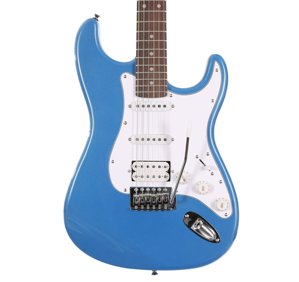 EastCoast ST2 HSS Electric Guitar in Ocean Blue Metallic