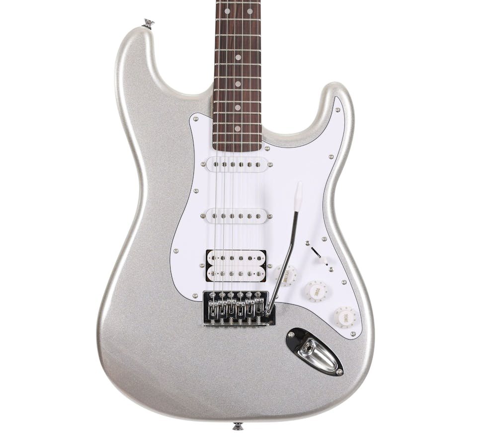 EastCoast ST2 HSS Electric Guitar in Slick Silver Metallic