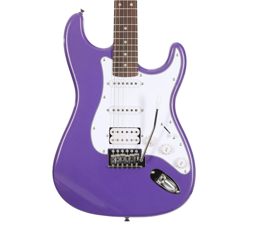 Eastcoast ST2 HSS Electric Guitar in Purple Metallic Rosewood Fretboard