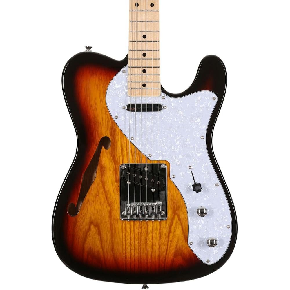 B Stock : EastCoast T1 Thinline Electric Guitar in Sunburst