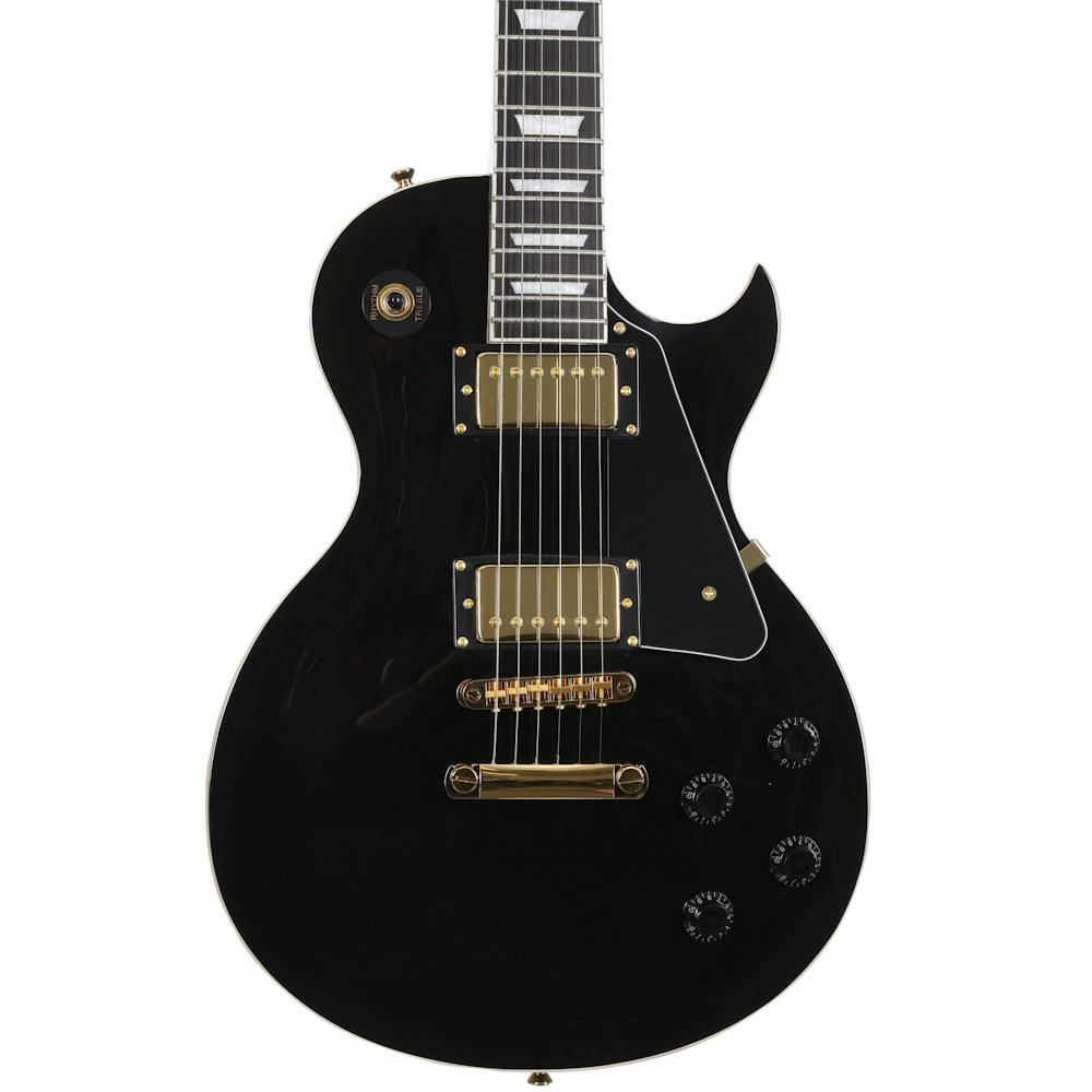 EastCoast L1 Electric Guitar in Black With Gold Hardware