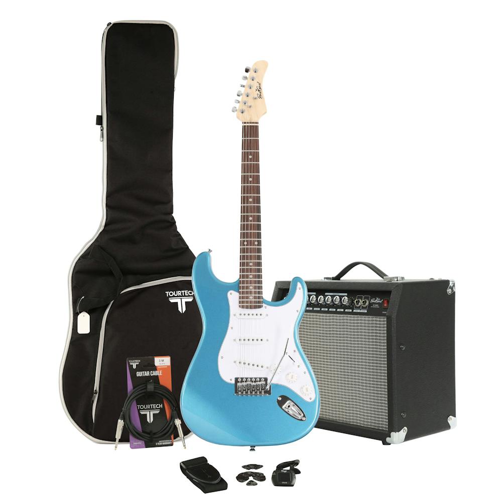 Eastcoast ST1 Lake Placid Blue Electric Guitar Starter Pack with 30W Amp and Accessories