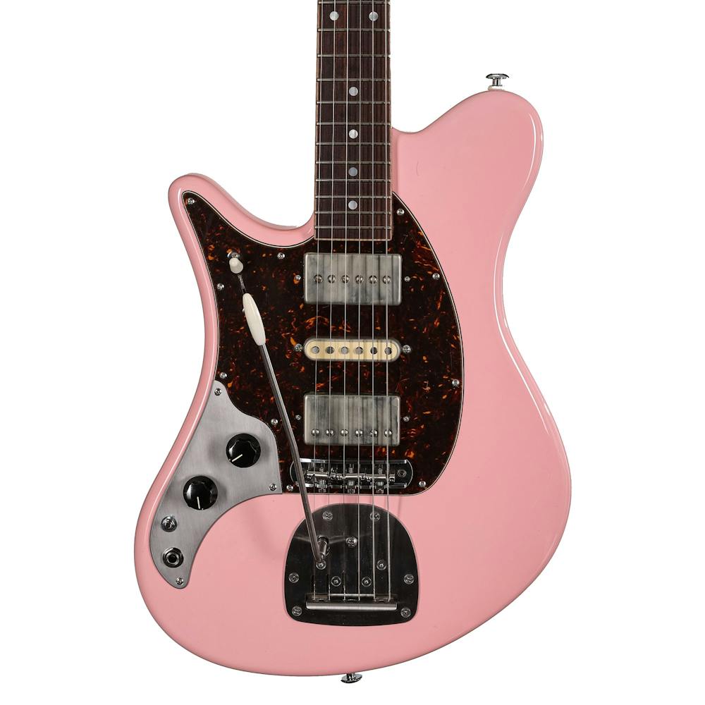 Oopegg Supreme Collection Trailbreaker Mark-I Left Handed Electric Guitar in Shell Pink with Tremolo