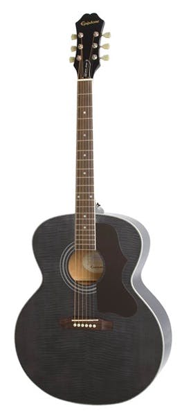 Epiphone EJ-200 Artist acoustic Guitar in Trans Black - Andertons 