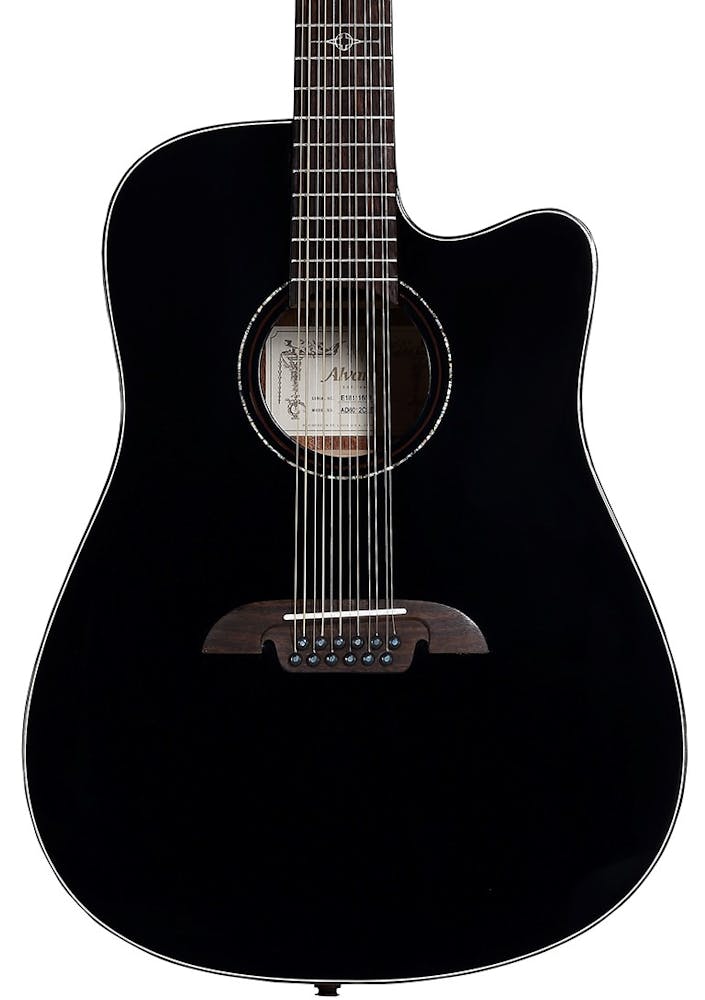 Alvarez AD6012CEBK Artist Series Dreadnought 12-String Electro Acoustic Guitar in Gloss Black