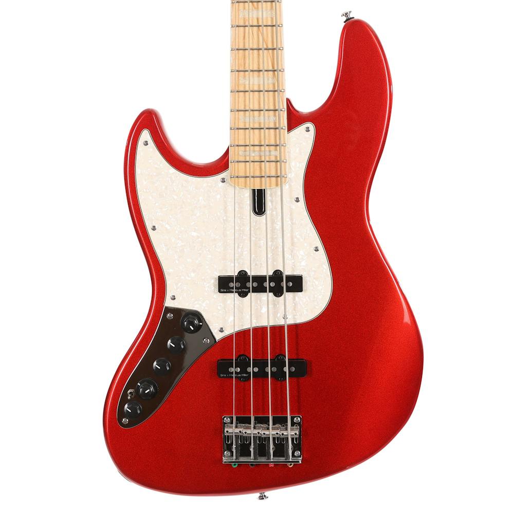Sire Marcus Miller V7 2nd Generation Swamp Ash 4-String Bass Guitar in Bright Metallic Red