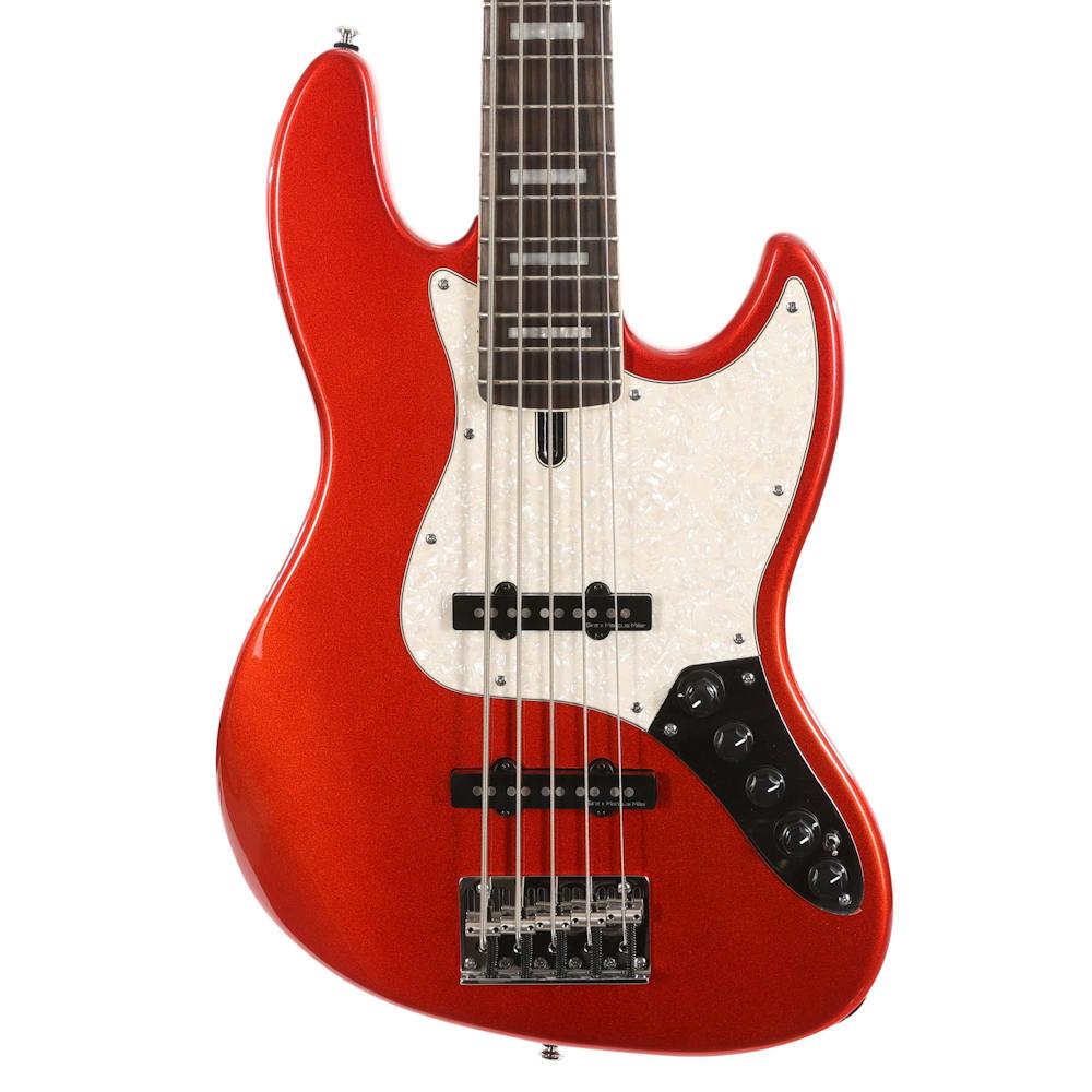 Sire Version 2 Updated Marcus Miller V7 Alder 5-String Bass Guitar in Bright Metallic Red